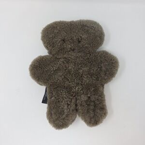 Flatout Brown Chocolate Teddy Bear 100% Australian Sheepskin Flat Plush Lovey